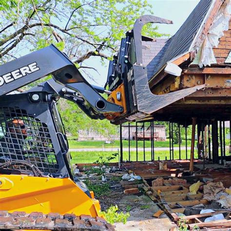 Tearing Down a House with a Skid Steer 